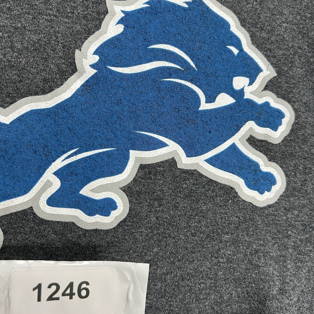 Detroit‎ Lions Hoodie Mens 2XL Gray NFL Football Hooded Drawstring Sweatshirt - Picture 7 of 7